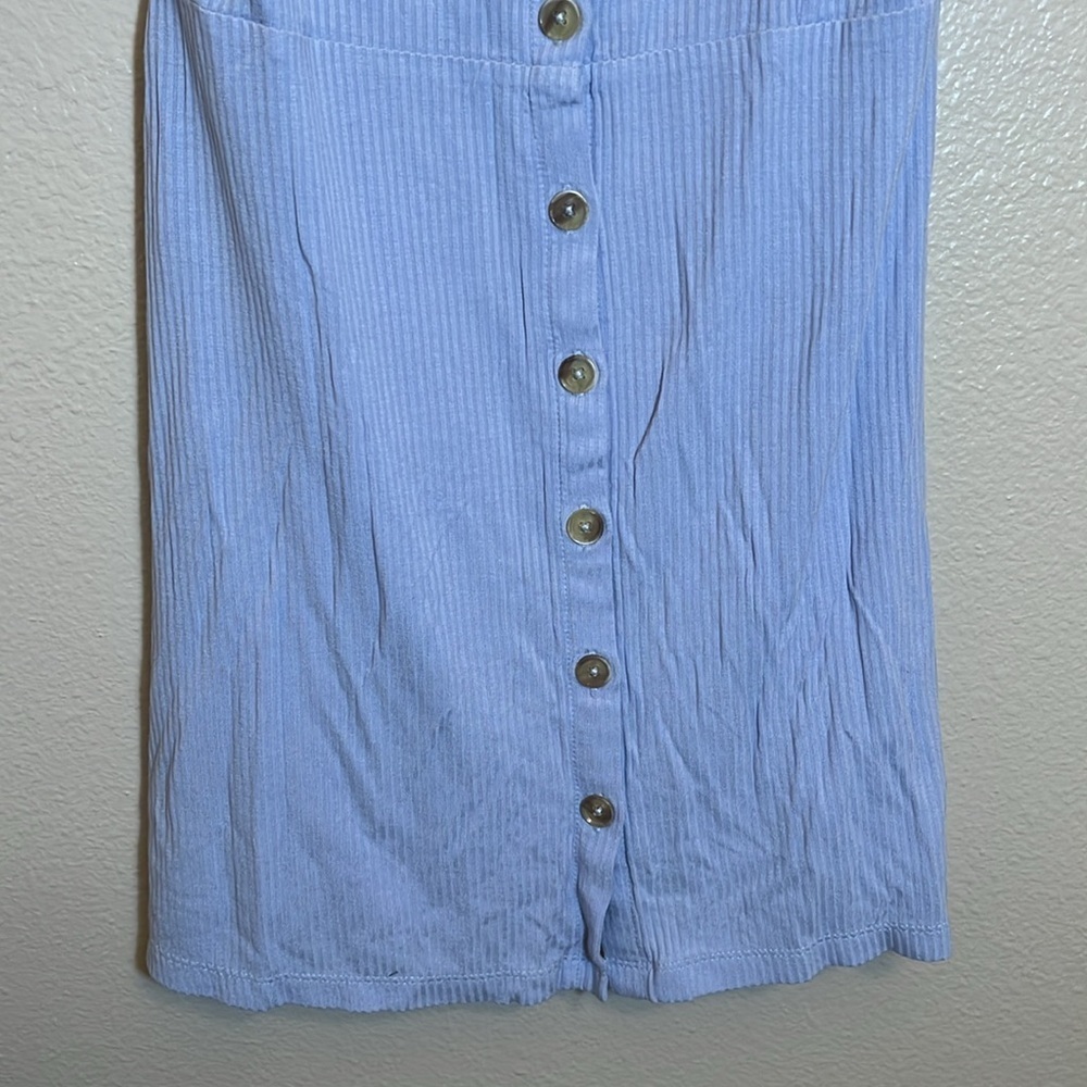 Topshop Button Spaghetti Strap Summer Mini Dress - image 3